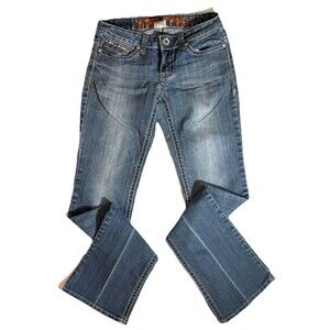 Juniors Size 5 Truth Be Told Honest Low Rise Jeans Rhinestone Sequin